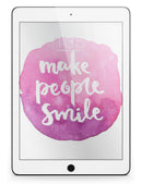 Watercolor Pink Make People Smile - iPad Pro 97 - View 6.jpg