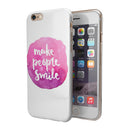 Watercolor Pink Make People Smile iPhone 6/6s or 6/6s Plus 2-Piece Hybrid INK-Fuzed Case