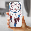 Watercolor Red and Blue Toned Dream Catcher iPhone 6/6s or 6/6s Plus 2-Piece Hybrid INK-Fuzed Case