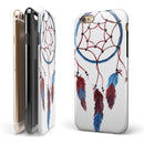 Watercolor Red and Blue Toned Dream Catcher iPhone 6/6s or 6/6s Plus 2-Piece Hybrid INK-Fuzed Case