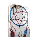 Watercolor Red and Blue Toned Dream Catcher iPhone 6/6s or 6/6s Plus 2-Piece Hybrid INK-Fuzed Case