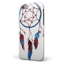 Watercolor Red and Blue Toned Dream Catcher iPhone 6/6s or 6/6s Plus 2-Piece Hybrid INK-Fuzed Case