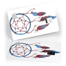 Watercolor Red and Blue Toned Dream Catcher - Premium Protective Decal Skin-Kit for the Apple Credit Card