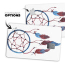 Watercolor Red and Blue Toned Dream Catcher - Premium Protective Decal Skin-Kit for the Apple Credit Card