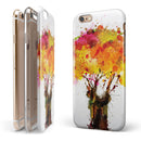 Watercolor Splattered Tree iPhone 6/6s or 6/6s Plus 2-Piece Hybrid INK-Fuzed Case