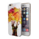 Watercolor Splattered Tree iPhone 6/6s or 6/6s Plus 2-Piece Hybrid INK-Fuzed Case