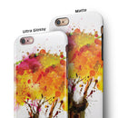 Watercolor Splattered Tree iPhone 6/6s or 6/6s Plus 2-Piece Hybrid INK-Fuzed Case
