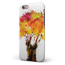 Watercolor Splattered Tree iPhone 6/6s or 6/6s Plus 2-Piece Hybrid INK-Fuzed Case