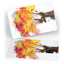 Watercolor Splattered Tree - Premium Protective Decal Skin-Kit for the Apple Credit Card