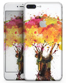 Watercolor Splattered Tree - Skin-kit for the iPhone 8 or 8 Plus