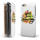 Watercolor Stroke You are Amazing iPhone 6/6s or 6/6s Plus 2-Piece Hybrid INK-Fuzed Case