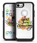 Watercolor Stroke You are Amazing - iPhone 7 or 7 Plus Commuter Case Skin Kit