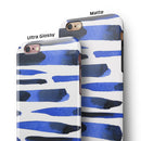 Watercolor Strokes of Blue on Black iPhone 6/6s or 6/6s Plus 2-Piece Hybrid INK-Fuzed Case