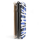 Watercolor Strokes of Blue on Black iPhone 6/6s or 6/6s Plus 2-Piece Hybrid INK-Fuzed Case