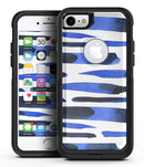 Watercolor Strokes of Blue on Black 2 - iPhone 7 or 8 OtterBox Case & Skin Kits