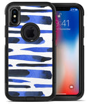 Watercolor Strokes of Blue on Black 4 - iPhone X OtterBox Case & Skin Kits