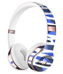 Watercolor Strokes of Blue on Black Full-Body Skin Kit for the Beats by Dre Solo 3 Wireless Headphones