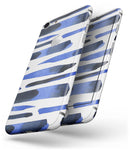 Watercolor Strokes of Blue on Black - Skin-kit for the iPhone 8 or 8 Plus