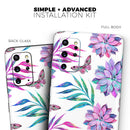 Watercolor Succulent Bloom V17 - Premium Vinyl Skin Decal for Samsung Galaxy S25 Ultra, S24, S23, S22 & All Galaxy S Models