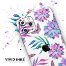 Watercolor Succulent Bloom V17 - Vinyl Skin Wrap for iPhone 17 Pro Max, 17 Pro, 17 Air, 17, 16 & All Models — Soft Matte or Ultra Gloss