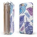 Watercolor Vector Feather iPhone 6/6s or 6/6s Plus 2-Piece Hybrid INK-Fuzed Case