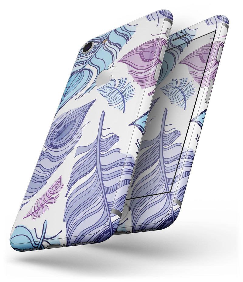 Watercolor Vector Feather - Skin-kit for the iPhone 8 or 8 Plus