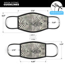Watercolor Zebra Pattern - Made in USA Mouth Cover Unisex Anti-Dust Cotton Blend Reusable & Washable Face Mask with Adjustable Sizing for Adult or Child