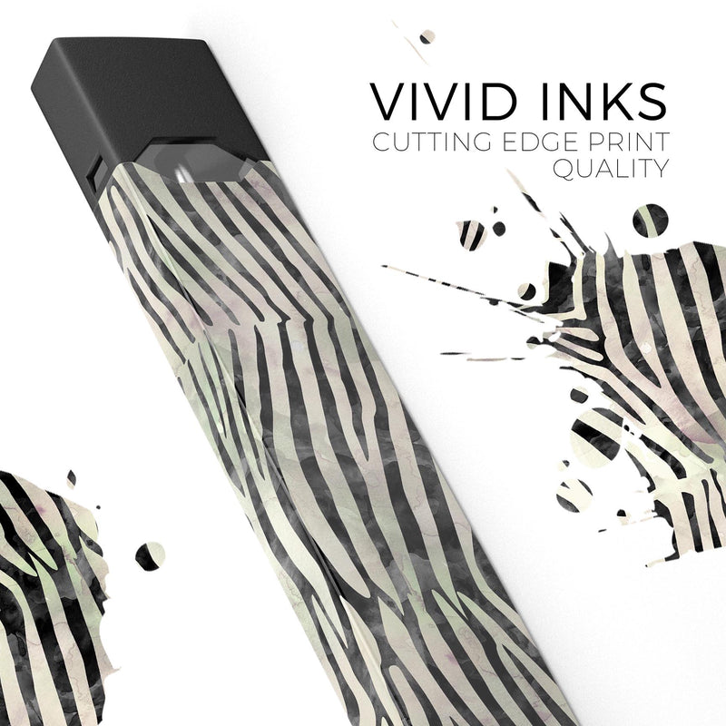 Skin Decal Kit for the Pax JUUL - Watercolor Zebra Pattern