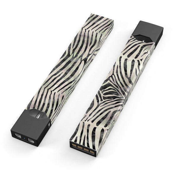 Skin Decal Kit for the Pax JUUL - Watercolor Zebra Pattern