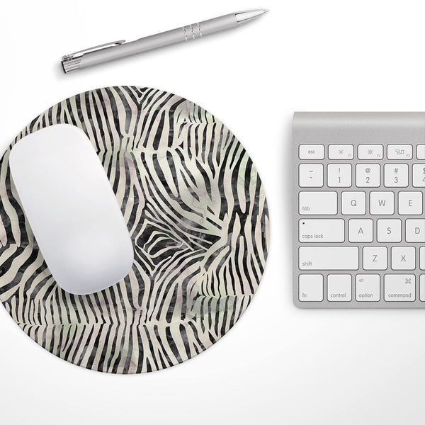 Watercolor Zebra Pattern// WaterProof Rubber Foam Backed Anti-Slip Mouse Pad for Home Work Office or Gaming Computer Desk