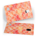 Watercolored Fire with White Tiny Hearts - Premium Protective Decal Skin-Kit for the Apple Credit Card