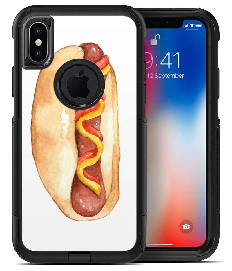 Watercolored Hot Dog - iPhone X OtterBox Case & Skin Kits