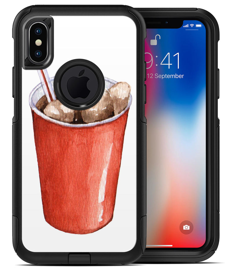 Watercolored Red Solo Cup - iPhone X OtterBox Case & Skin Kits