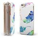 Watercolour Feather Floats iPhone 6/6s or 6/6s Plus 2-Piece Hybrid INK-Fuzed Case