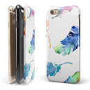 Watercolour Feather Floats iPhone 6/6s or 6/6s Plus 2-Piece Hybrid INK-Fuzed Case