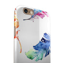 Watercolour Feather Floats iPhone 6/6s or 6/6s Plus 2-Piece Hybrid INK-Fuzed Case