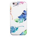 Watercolour Feather Floats iPhone 6/6s or 6/6s Plus 2-Piece Hybrid INK-Fuzed Case