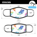 Watercolour Feather Floats - Made in USA Mouth Cover Unisex Anti-Dust Cotton Blend Reusable & Washable Face Mask with Adjustable Sizing for Adult or Child