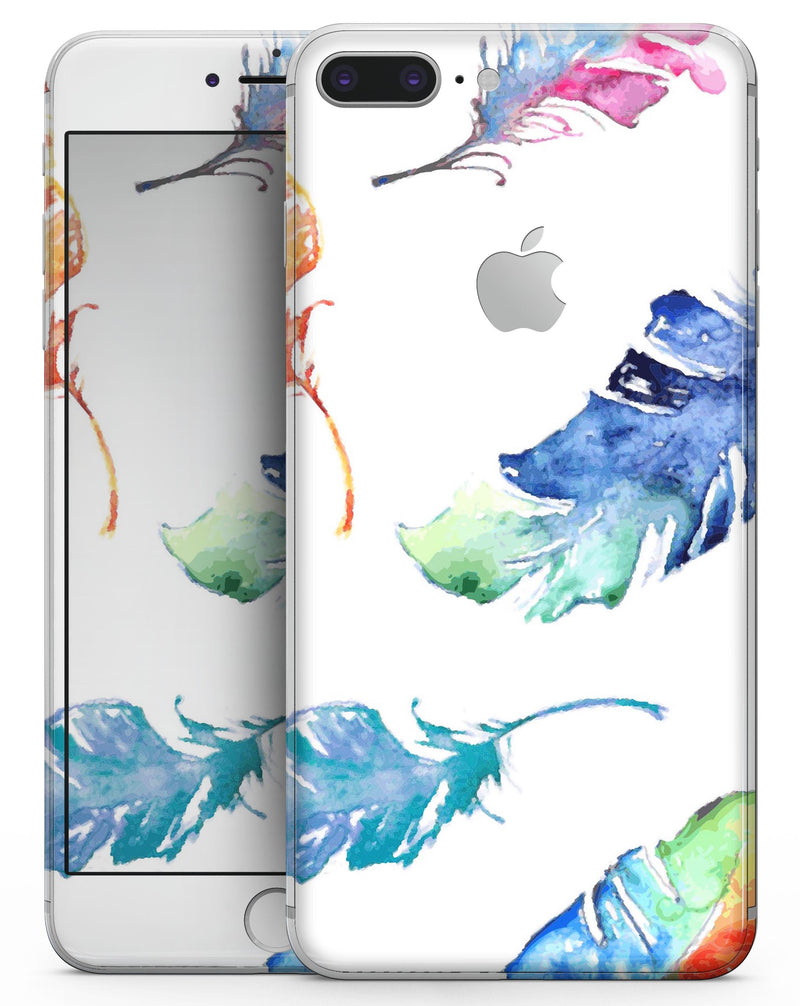 Watercolour Feather Floats - Skin-kit for the iPhone 8 or 8 Plus
