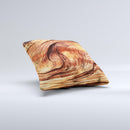 Wavy Bright Wood Knot Ink-Fuzed Decorative Throw Pillow