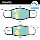 Well Hello Pineapple - Made in USA Mouth Cover Unisex Anti-Dust Cotton Blend Reusable & Washable Face Mask with Adjustable Sizing for Adult or Child