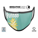 Well Hello Pineapple - Made in USA Mouth Cover Unisex Anti-Dust Cotton Blend Reusable & Washable Face Mask with Adjustable Sizing for Adult or Child