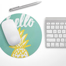 Well Hello Pineapple// WaterProof Rubber Foam Backed Anti-Slip Mouse Pad for Home Work Office or Gaming Computer Desk