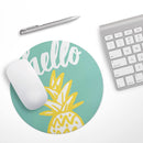Well Hello Pineapple// WaterProof Rubber Foam Backed Anti-Slip Mouse Pad for Home Work Office or Gaming Computer Desk
