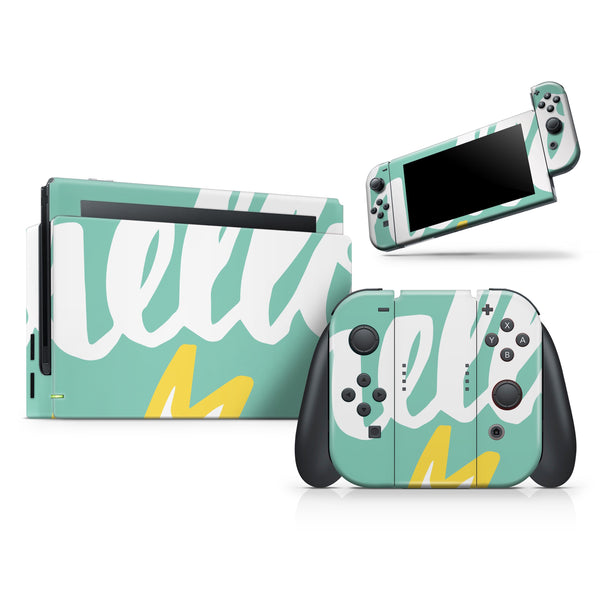 Well Hello Pineapple // Skin Decal Wrap Kit for Nintendo Switch Console & Dock, Joy-Cons, Pro Controller, Lite, 3DS XL, 2DS XL, DSi, or Wii