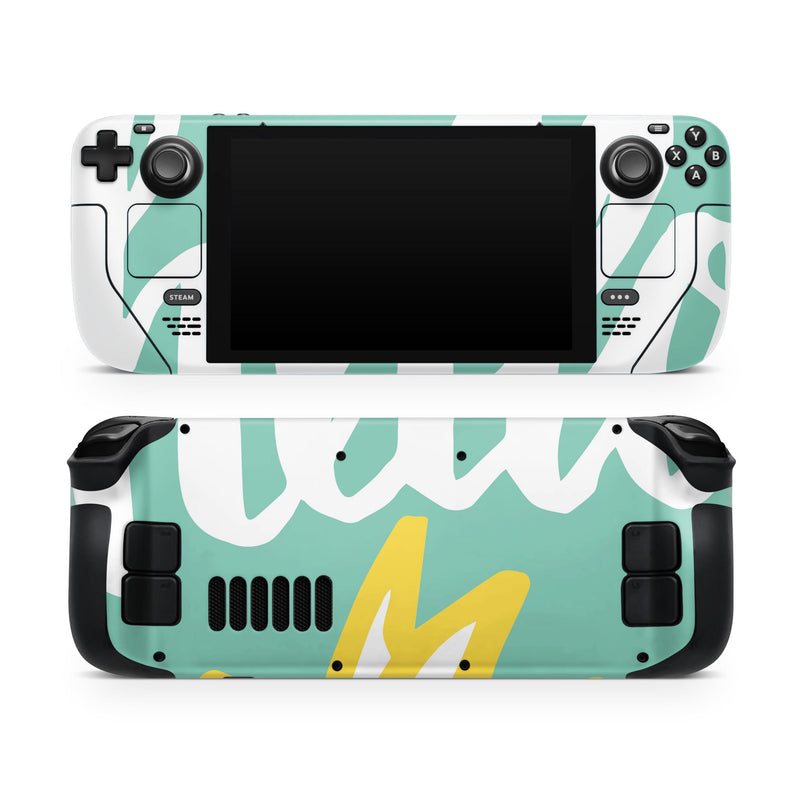 Well Hello Pineapple // Full Body Skin Decal Wrap Kit for the Steam Deck handheld gaming computer