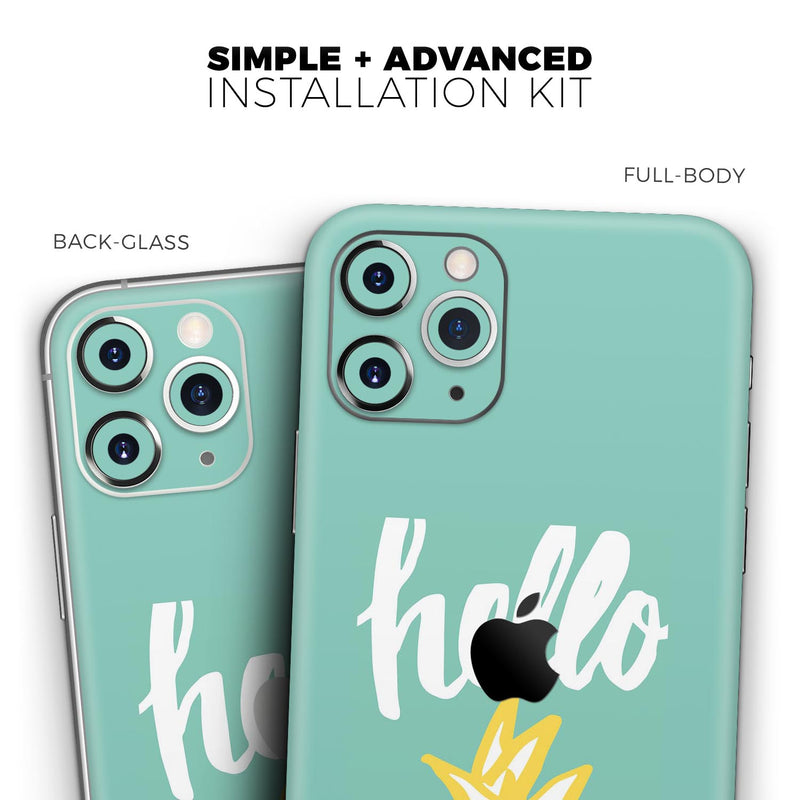 Well Hello Pineapple - Protective Skin Wrap & Decal – Compatible with iPhone SE to iPhone 17 Pro Max (All Models)