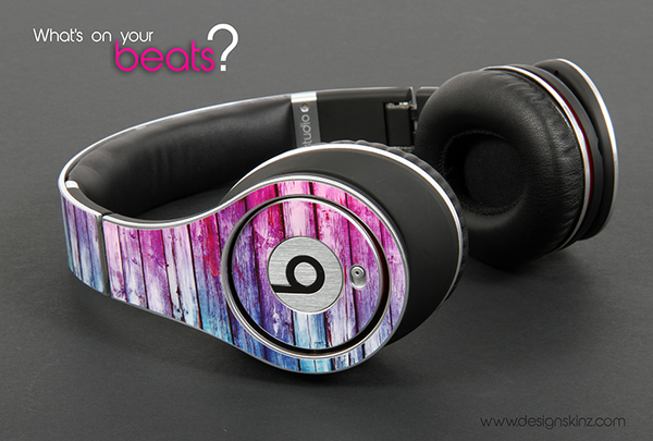 Blue And Pink Washed Wood Planks Skin for the Beats by Dre