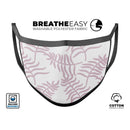 Whispy Leaves of Pink - Made in USA Mouth Cover Unisex Anti-Dust Cotton Blend Reusable & Washable Face Mask with Adjustable Sizing for Adult or Child