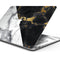 White-Black Marble & Digital Gold Foil V1 - Skin Decal Wrap Kit Compatible with the Apple MacBook Pro, Pro with Touch Bar or Air (11", 12", 13", 15" & 16" - All Versions Available)